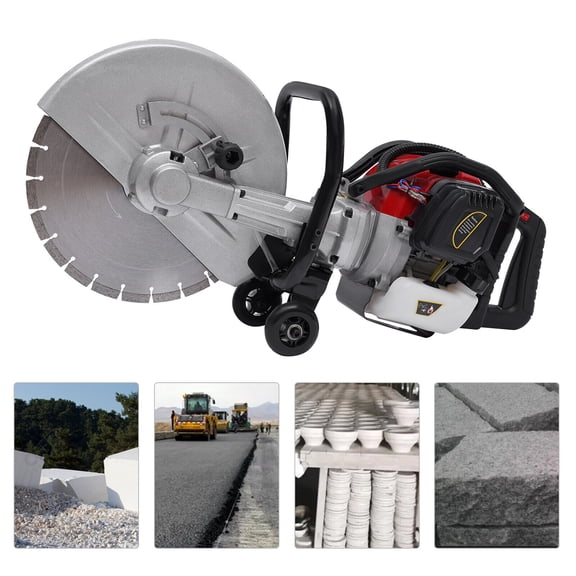 31.49*9.84*15.74 Gas Concrete Cut off Saw 2 Stroke 52 CC Cement Masonry Wet Dry Saw Cutter Blade
