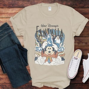 Disney Fantasia Adult Graphic T-Shirt, Vintage Disney T-Shirt, Adult Disney Gifts
