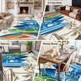 thumbnail image 5 of Beach Surfboard Area Rugs 6'x9', Washable Small Throw Rugs for Kitchen Dining room, Summer Sea Surfing Tropical Botanical Tree Indoor Outdoor Rug Non-Slip Low Pile Carpet Runner Reversible Floor Mats, 5 of 8