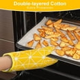 thumbnail image 3 of HEETLY Pot Holders and Oven Mitts Set, 6 Piece Cotton Kitchen Set (2 Oven Mitts + 4 Pot Holders), Heat Resistant 392°F for Cooking Baking Grilling, 3 of 8
