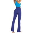 thumbnail image 2 of Womens Flare Leggings with Tummy Control Crossover Waist and Wide Leg, 2 of 6
