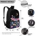 thumbnail image 3 of Uorisanigo Moon Butterfly Backpack for Girls Boys, School Bag Set with Lunch Box ＆ Pencil Pouch ＆ Water Bottle Bag, Set of 4 Children Backpack Bookbag for Students, 3 of 7