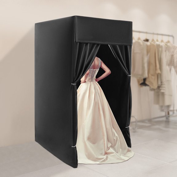 Black Modern Style Square Foldable and Portable Fitting Room (100*100*200)