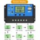 thumbnail image 3 of Controlador de carga solar, controlador de panel solar de 20 A, 12 V/24 V, PWM, pantalla LCD ajustable con parámetros automáticos, regulador de batería de panel solar con puerto USB dual, 3 of 4