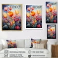 thumbnail image 4 of Designart "Multicolored Tulips under Celestial Sky I" Tulips Floater Framed Wall Art Prints, 4 of 5