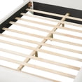 thumbnail image 6 of Christopher Knight Home Queen Upholstered Bed Frame with Curved Thick Headboard, Round Legs, Off White, 6 of 11