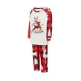 thumbnail image 3 of DuAnyozu Christmas Pajamas for Family, Matching Family Christmas PJs Sets Blue Elk Tree Printed Top Sleepwear, 3 of 10