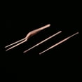 thumbnail image 4 of Juego de removedor de cera para oídos de acero inoxidable, 3 piezas de púas y pinzas para orejas de doble cabeza (oro rosa), 4 of 10