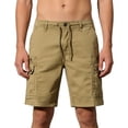 thumbnail image 3 of Men's Cargo Shorts Loose Fit Lightweight Breathable Casual Summer Multi-Pocket Camping Hiking Daily Wear Outdoor | AKLJWH,Brown M, 3 of 6