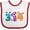 White and Red, variant on Inktastic Monsters Like Pi- Pi Day Numbers Boys or Girls Baby Bib