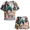 thumbnail image 2 of Mha Boku No Hero Academia Summer Home Suit For Womens Short-Sleeved Pajama Set 2pcs Loungewear Soft Sleepwear T-Shirts Tee Shirt Top And Short Sleeping Pants, 2 of 8