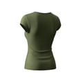 thumbnail image 5 of Pounoo Womens One Shoulder Tops Asymmetrical Solid Color Blouses Casual Slim Fit Lightweight Soft Comfy Party Wear Shirts Gift, 5 of 7
