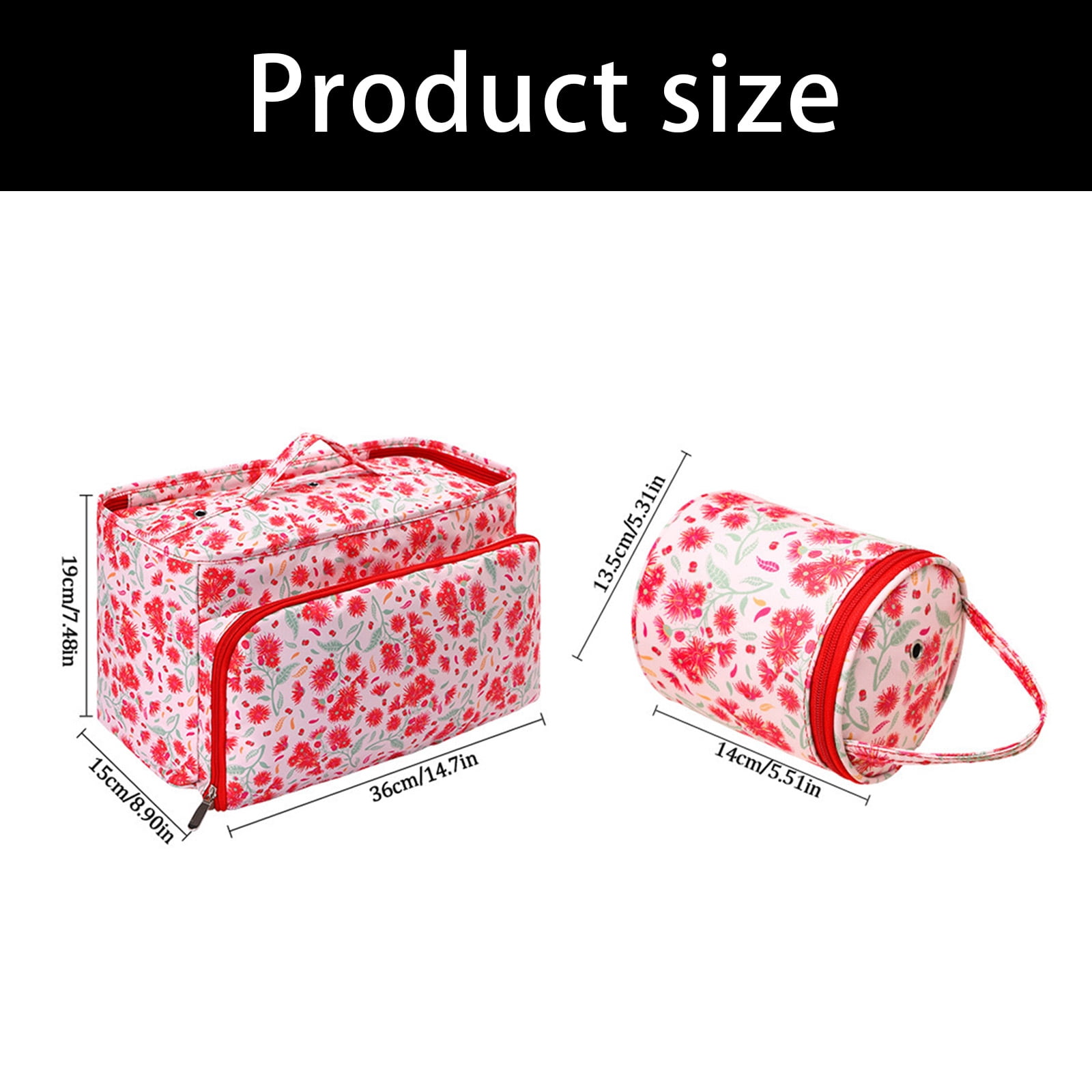 Protective Storage Bag For Knitting Accessories Crochet Hook Organiser with Soft Interior And Multiple Sections