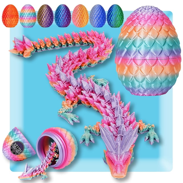Huevos de Pascua de dragón impresos en 3D de 12 pulgadas con dragón en su interior, huevo de dragón