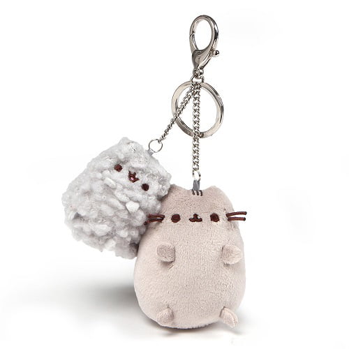 GUND Pusheen and Stormy Deluxe Stuffed Animal Plush Keychain Grey 11cm for sale online 