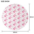 thumbnail image 6 of Pink Breast Cancer Round Tablecloth 60"x60",Wrinkle Wipeable Table Cloth for Kitchen Dining Room Picnic Patio Party, 6 of 6