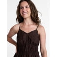 thumbnail image 4 of Time and Tru Women's Spaghetti Strap Midi Dress, Sizes XS-XXXL, 4 of 5