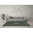 thumbnail image 3 of Ahgly Company Indoor Rectangle Persian Light Blue Traditional Area Rugs, 8' x 10', 3 of 4
