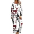 thumbnail image 2 of Censtreet Women's Christmas Pajamas Set,Printed Long Sleeve Nightwear Set, Sleepwear Set, 2 of 8