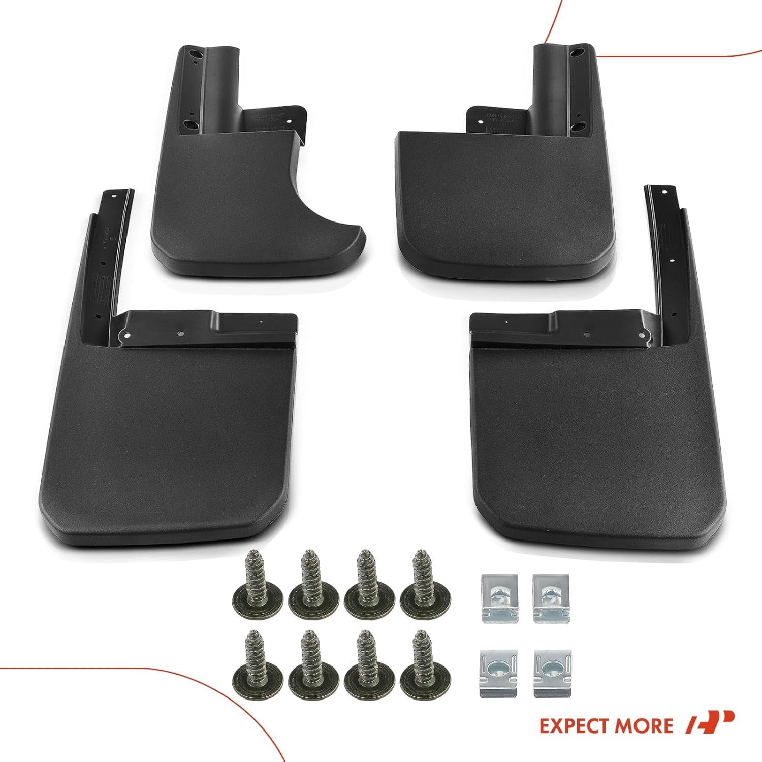 A-Premium Set of 4PCS Mud Flaps Splash Guards Mudguards with Hardware Kits Compatible with Jeep JT Series Gladiator 2020 2021 2022 2023, Front and Rear