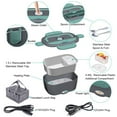 thumbnail image 2 of DISEN Electric Lunch Box for Car and Home,Portable Food Warmer, Reusable Lunch Bag, with Spoon Fork, 1.5L Large Capacity, 2 of 5
