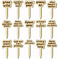 15 Pcs Joke Punny Plant Labels Wooden Markers T Type Tags Garden Labels with Printed Funny Phrase Wood Garden Stakes for Indoor and Outdoor Potted Seed Vegetable Unique Funny Gifts