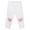 White, variant on Girls Thin Casual Leggings Heart Patches on Knees Elastic Waist Soft Sports Pants Kids Fashion Daily Wear Stretchy Long Bottom Trousers White 1-2Years