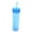 Blue, variant on GARENAS Water Bottle Insulated Tumbler with Same Lid and Straw 16 Oz Cupdouble Clear Cup Straight Sippy Cup Summer Simple Sports Water Cup
