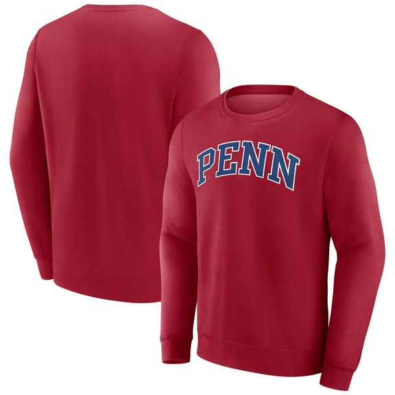 Men's Fanatics Red Pennsylvania Quakers Short Name Pullover Sweatshirt