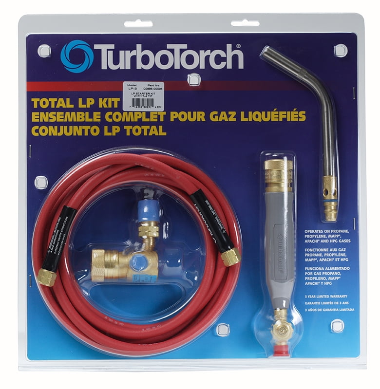 TURBOTORCH 03860007 LP2 Manual Torch Kit Swirl, Propane/MAPPro Gases, Swirl Combustion, Soft