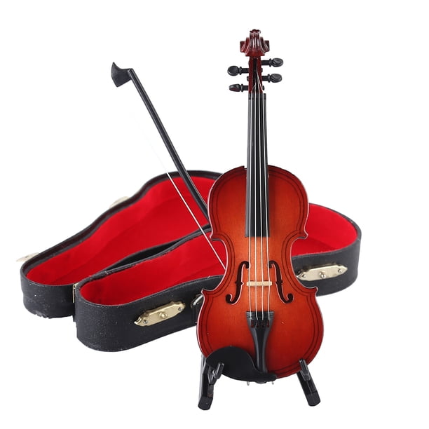 1 Juego de Mini Instrumento Modelo Mini Violín Adorno Delicado Mini Instrumento Regalo