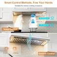 thumbnail image 3 of BRANO 30 Inch Range Hood Insert,900 CFM Smart Voice/Gesture/Touch Control,with 4 Speed Exhaust Fan, 3 of 8