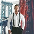 thumbnail image 6 of HBlife Men's Adjustable X-Back with Clips Suspenders, Navy Blue, 6 of 6