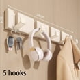 thumbnail image 2 of Gancho invisible para puerta de baño detrás del gancho para ropa plegable percha plegable para ropa, 2 of 7