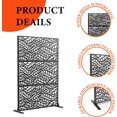 thumbnail image 4 of EastVita 72" Metal Privacy Screen for Outdoor - Free Standing Decorative Fence Panel, 4 of 7