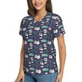 thumbnail image 2 of Vsdgher Bamboo Panda Women Shirts V Neck Short Sleeve Tops T-Shirt Basic Tees, S to 3XLSmall, 2 of 5