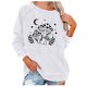 thumbnail image 2 of Puntoco Mujeres Casual Manga Completa Cuello Redondo tops Camisas Sueltas Blusa Estampado de Sol y Luna Sudadera Gráfica Puntoco Puntoco-5716, 2 of 6