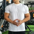 thumbnail image 2 of yillto Mens Muscle Shirts Short Sleeve Workout Gym Tees Breathable Activewear Athletic Running Shirt, 2 of 4