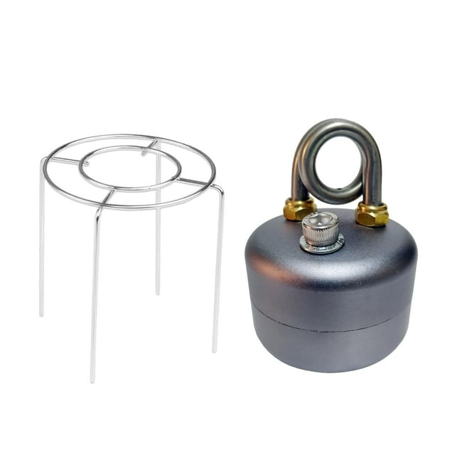 Quemador de alcohol, estufa de camping, pequeño quemador de alcohol portátil, estufa de alcohol para picnic, interior y exterior, hogar, barbacoa turí Plata