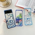thumbnail image 2 of For Samsung Galaxy Z Flip4/Flip3 5G Phone Case，Shockproof Cute Cartoon Melody/Cinnamon Case，Silm PC Flip Case Cover With Pendant, 2 of 5