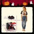 thumbnail image 3 of PawHut 28" Gothic Cat Tree Tower with Plush Top Bed, Red & Black, 3 of 10
