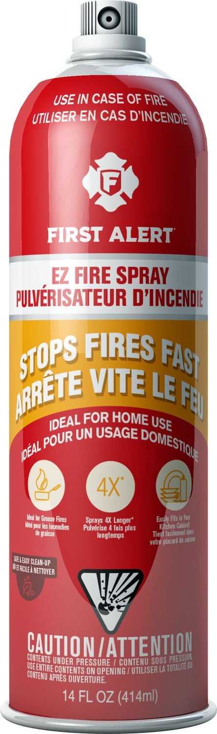First Alert 1043283 EZ Fire Spray Fire Extinguishing Aerosol Spray