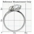 thumbnail image 2 of High polished (no plating) Stainless Steel Ring with AAA Grade CZ in Clear for Women Style TK067, 2 of 5