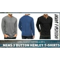 thumbnail image 6 of Thrilos Sweatshirts for Men Henley Casual Long Sleeve Shirts Lightweight Front Placket Fit T Shirts, 6 of 7