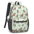 thumbnail image 2 of Highland Cow and Leaf Print 17" Waterproof Oxford School Backpacks for Teens, S-Shape Padded Straps, for School, Travel, Hiking, Camping, 2 of 5