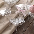 thumbnail image 6 of BalsaCircle 12 Clear Mini Chair 4" Party Favor Candy Gift Holders, 6 of 7