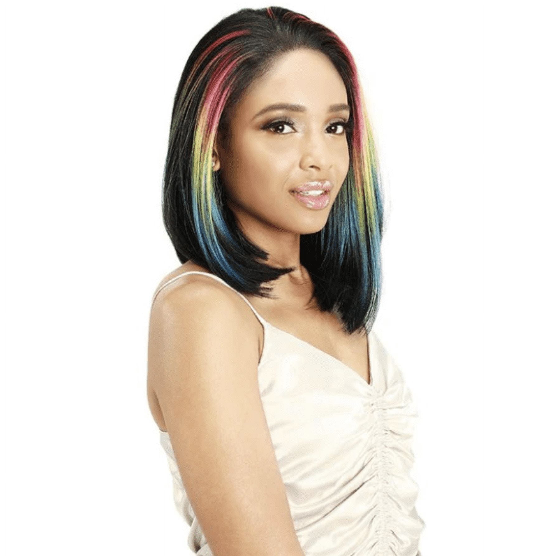 Zury Sis Human Hair Blend 13"x 4" Free Part Lace Front Wig PM-FP Lace Kama, Color FFT CARAMEL BL