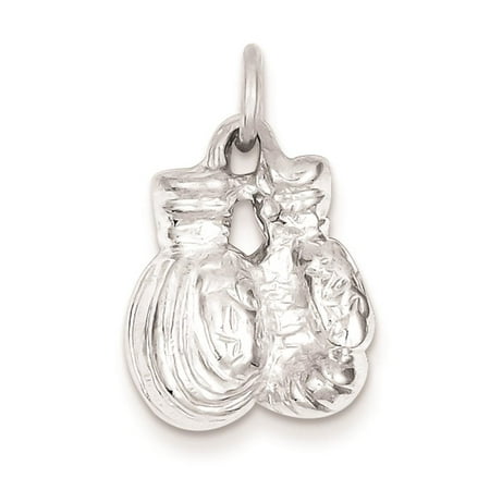 Boxing Gloves Solid-Polished Charm Pendant 19mmx15mm 925 Sterling Silver
