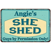 Angie's SHE SHED Metal Sign Wall Decor Gift 8x12 108120039330