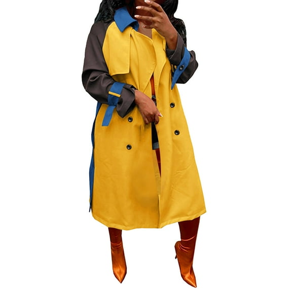 Vedolay Raincoat Women Active Lightweight Jacket Sports Coat Yellow,3XL